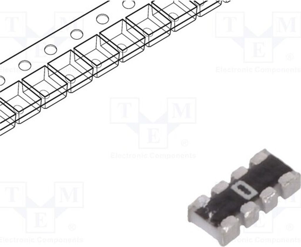 100x Widerstandsnetzwerk: Y Anz.Widerstand: 4 0Ω 63mW SMD 0804 5% YC124-JR-070RL Widerst