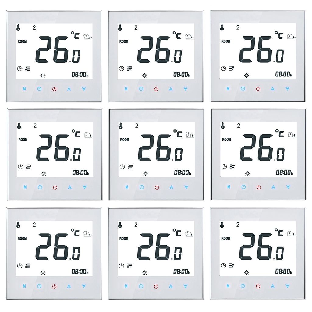 Digital Thermostat Raumthermostat Fußbodenheizung Wandheizung LCD 16A weiß
