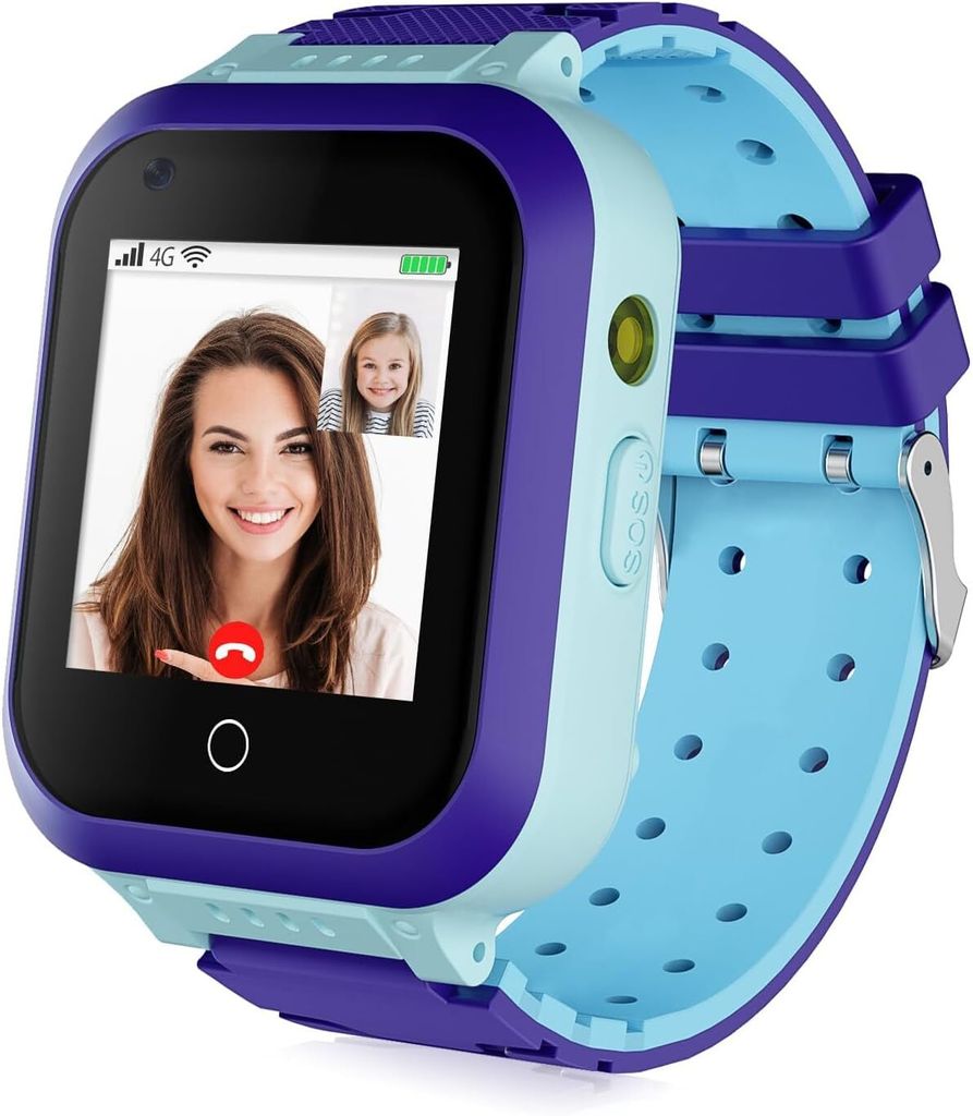 Okyuk Kids Smartwatch GPS SOS, Multifunktional Smart Watch Zwei-Wege-Talk, Trackerwache, Geschenkgeschenk für geeignete Kinder im Alter von 3 bis ...