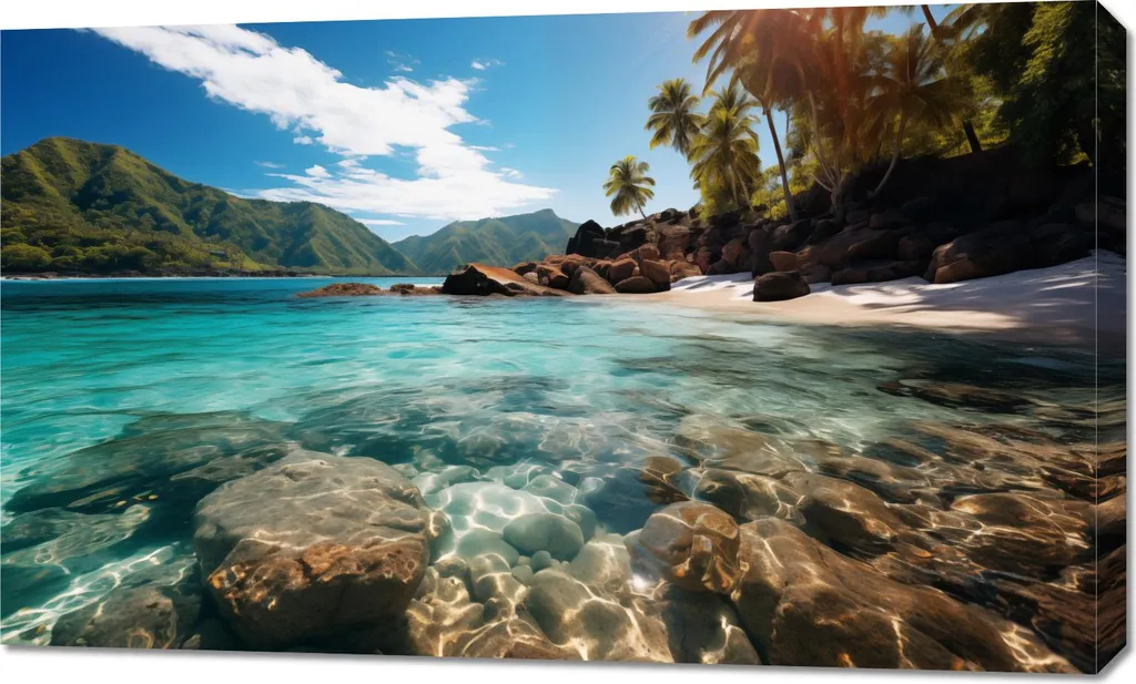 Tableau Paradis Isolé 100x60 Impression HD sur Toile Canvas de Qualité