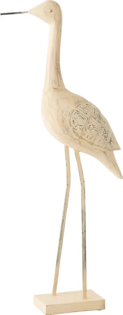Statue Oiseau Décorative XL en Bois de Manguier et Métal J-Line