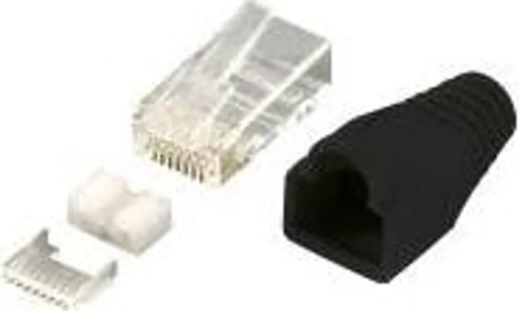 Fiche RJ45 Cat.6 blindée LogiLink MP0022 pour câble réseau Ethernet noir - 4