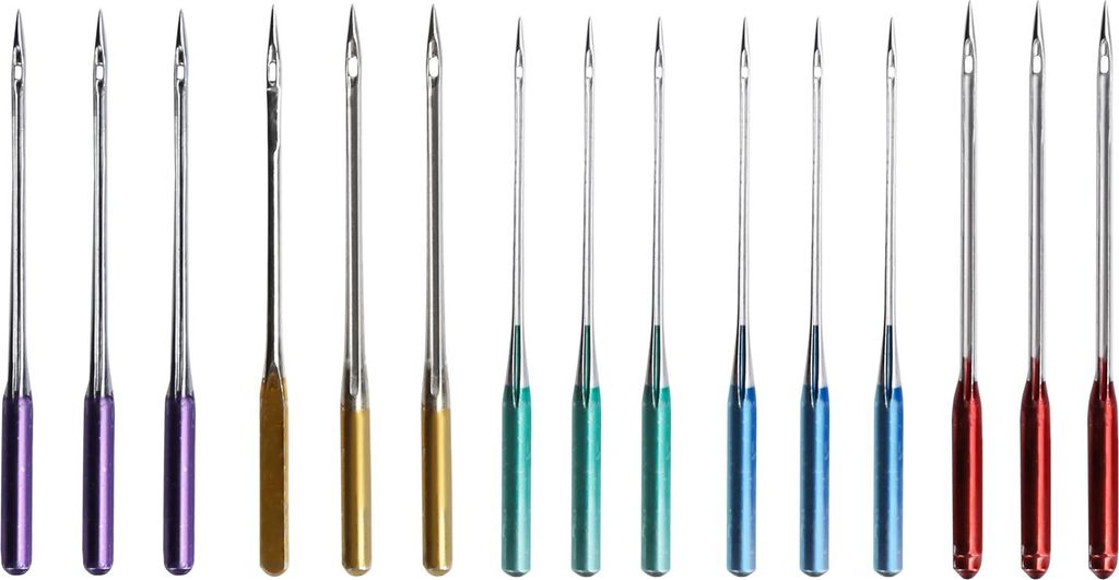 CHICIRIS 15pcs N?hmaschinennadel -Kit mit Farbigen Griffen, Anti -Jumping Nadeln fr Verschiedene Stoffe, Langlebiges Legierungsmaterial, Bequeme Au...