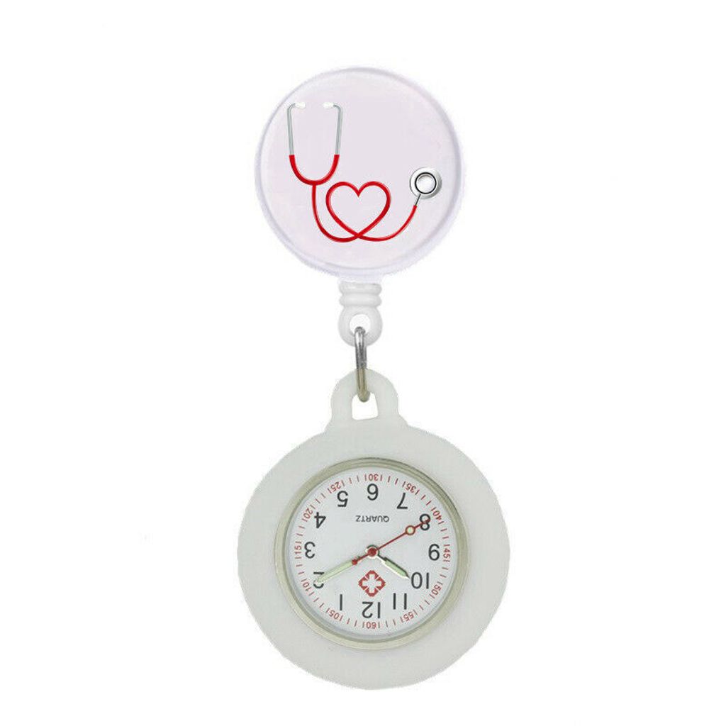 Nurse Watch Schwesternuhr Silikon ausziehbares Band Pulsuhr Produktbild 