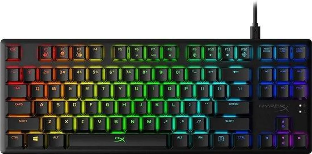 Clavier gaming sans pavé numérique rouge HyperX Alloy FPS Pro compact