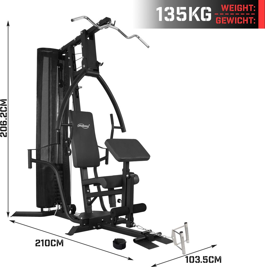 Physionics® Kraftstation - mit 65,7 kg Gewichten, Produktbild 2