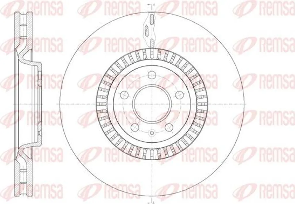 Disque de frein REMSA 61446.10 pour Audi A6 A7 A8 Q5 OE 4G0615301A