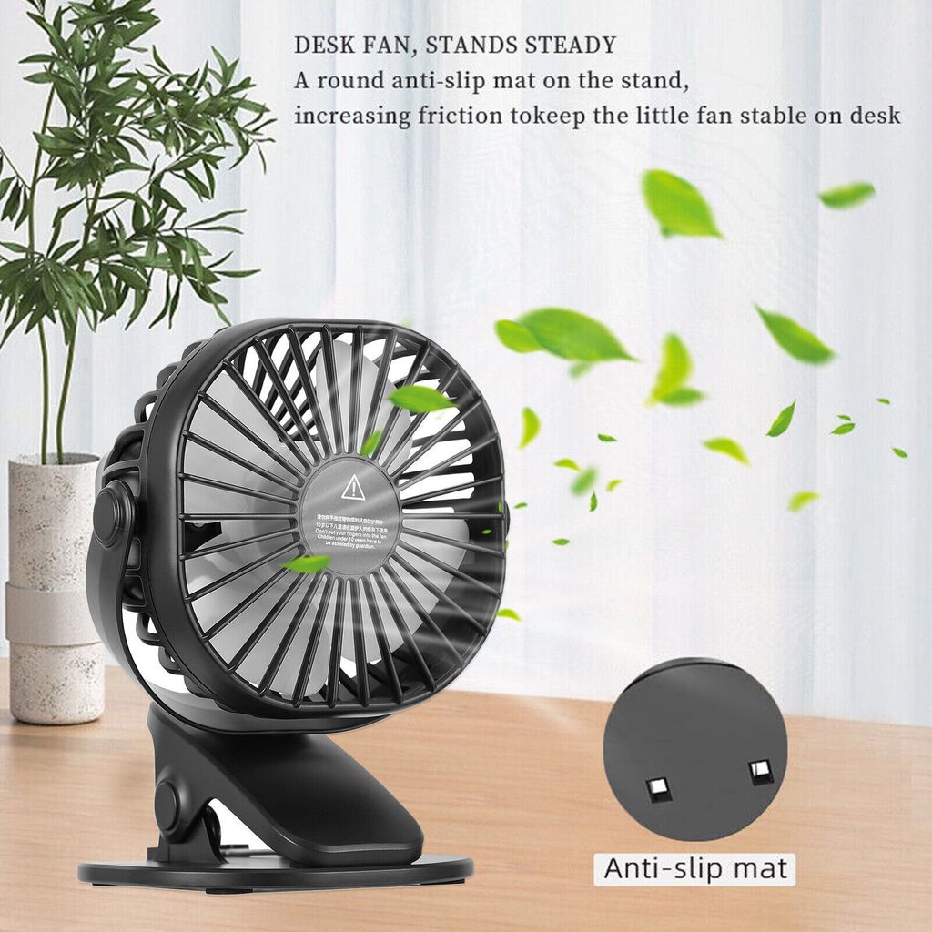 Mini Tischventilator Clip Ventilator Leise Ventilator mit Produktbild 8