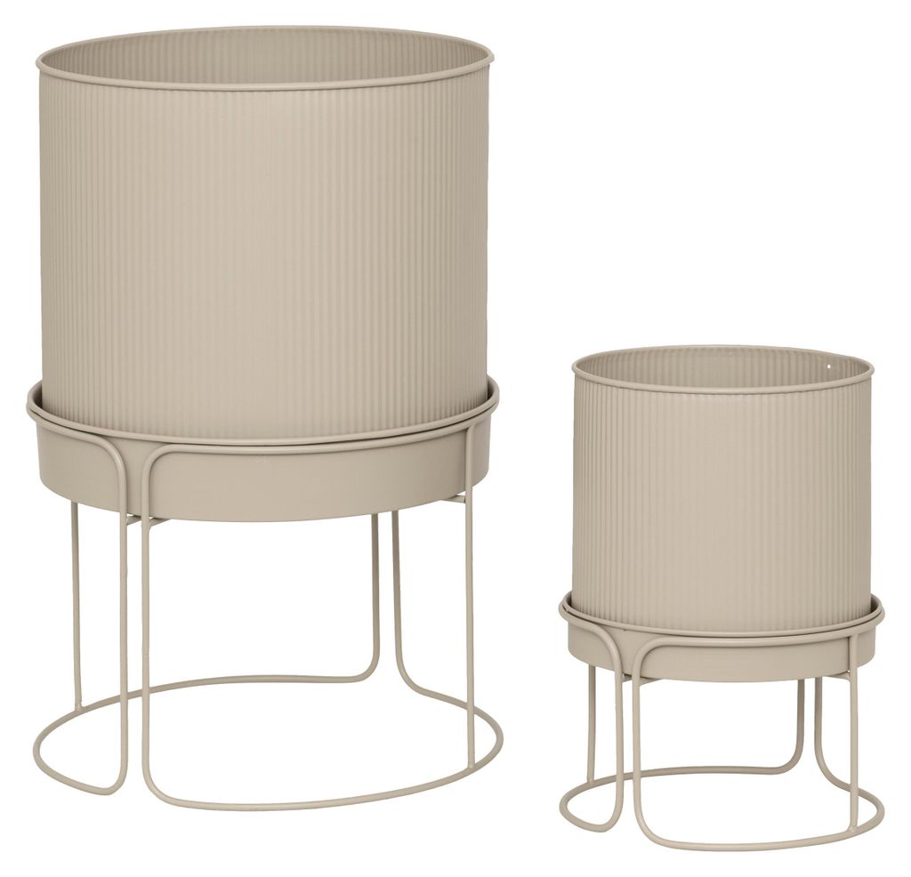 Blumentöpfe aus Metall, AZE, Ø 30 cm, 2er-Set Produktbild 