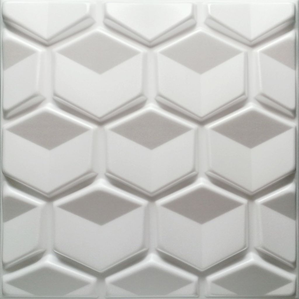 DECCART | 3D-Wandpaneele Honey Weiß | Dekorative Produktbild 