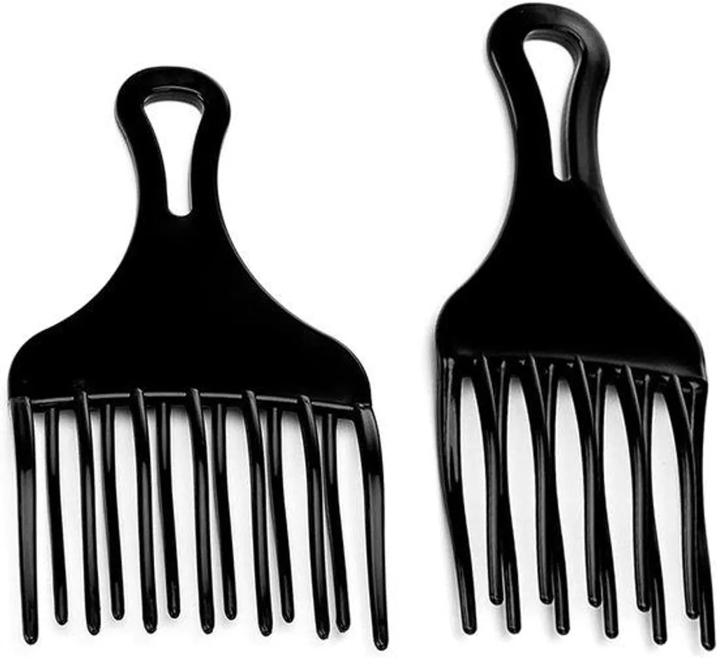 Peigne à dents larges anti-casse noir pour démêler les nœuds difficiles