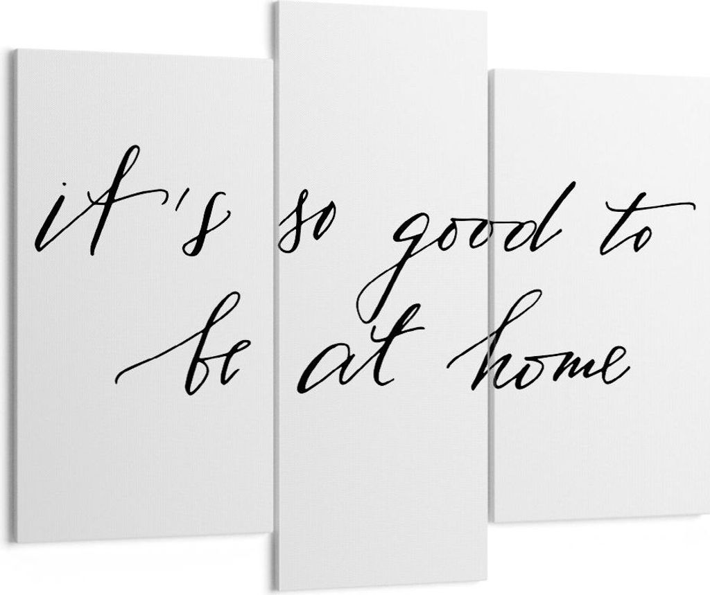 Bild auf Leinwand - Leinwandbild - 3 Teile - Motto Glück Haus - 130x100cm - Wand Bild - Wanddeko - Wandbilder - Leinwanddruck - Bilder - Wanddekor...