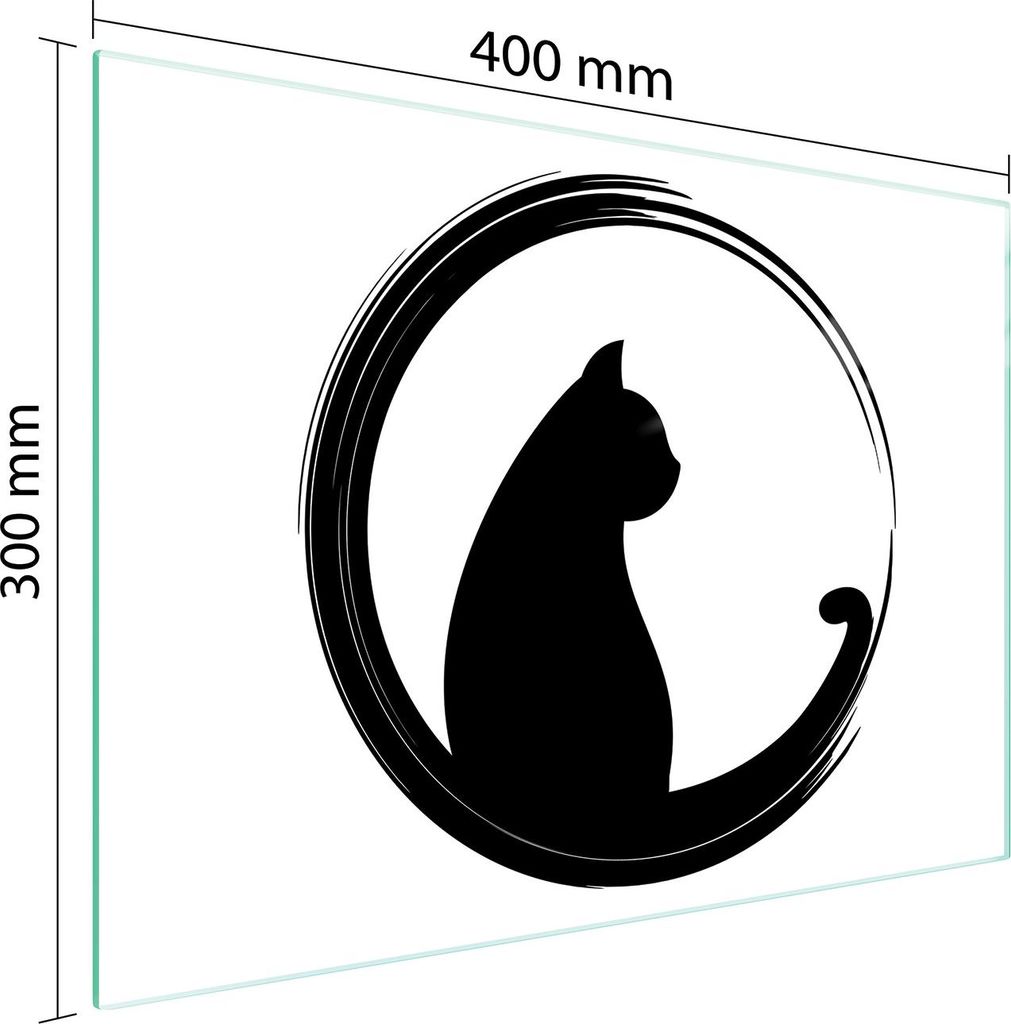 Schneidebrett Herdabdeckplatte Multiglasschneidplatte 40x30 cm Katze Stück