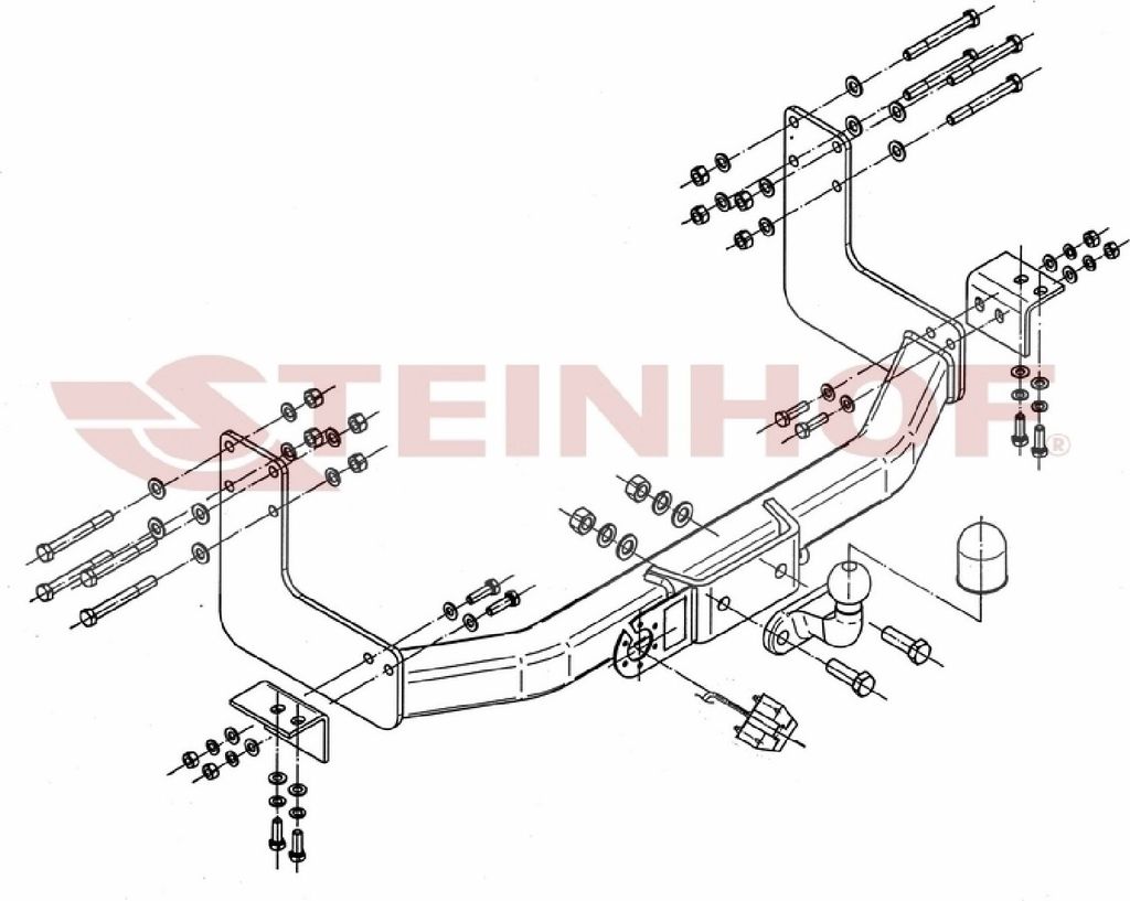 Z547176 Anhängerkupplung passend für MERCEDES Sprinter 1995-2006 starr