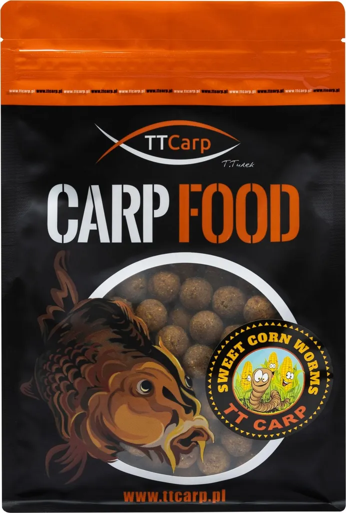 Bouillettes de maïs sucrées et vers 22 mm appât carpe TTCarp 1kg
