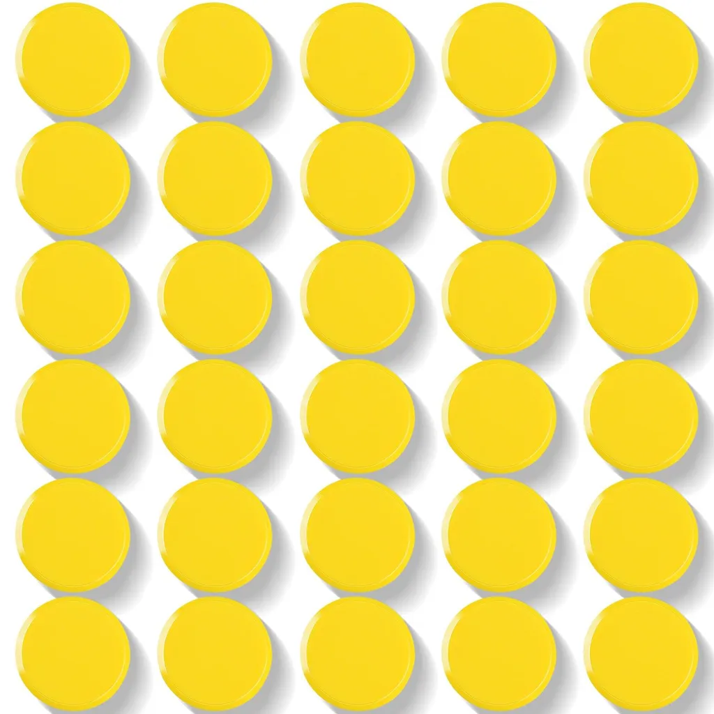 Aimants pour Tableaux Blancs Magnétiques Ronds et Colorés en Lot de 30