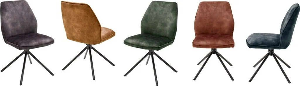 Fauteuil pivotant Ottawa lot de 2 chaises grises pour petits espaces