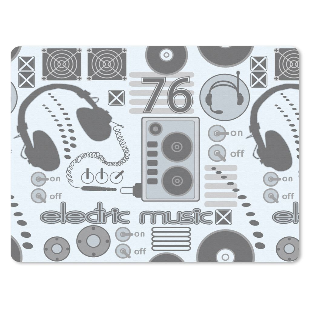 MuchoWow Mauspad Mousepad DJ - Kopfhörer - Vintage - Design 23x19 cm - Mousepads - Maus Mat - Pad - Mausunterlage - Schreibtischunterlage - Mauspad