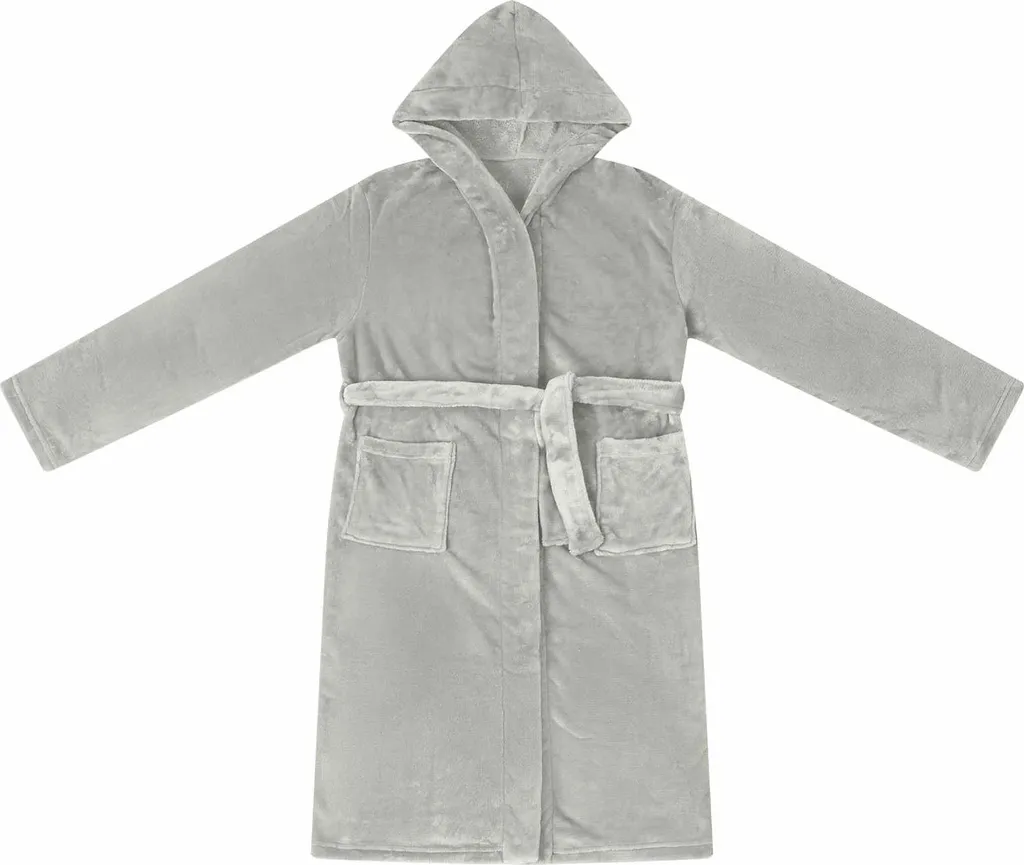 Accappatoio vidaXL Grigio S in Flanella | Resistente e Caldo