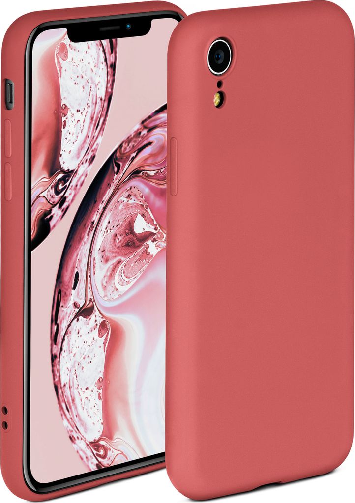 Soft-Case für Apple iPhone XR, Farbe:Sonnenuntergangsrot