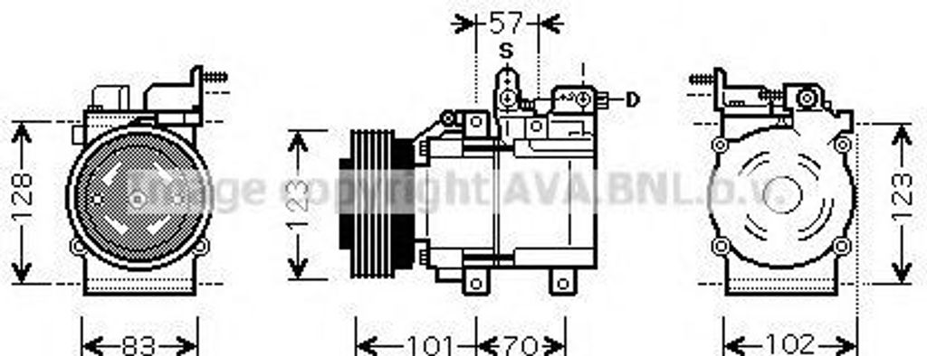 PRASCO HYK209 HS18 Klimaanlage Klimakompressor R134a für HYUNDAI TUCSON (JM) für KIA SPORTAGE (JE, KM)