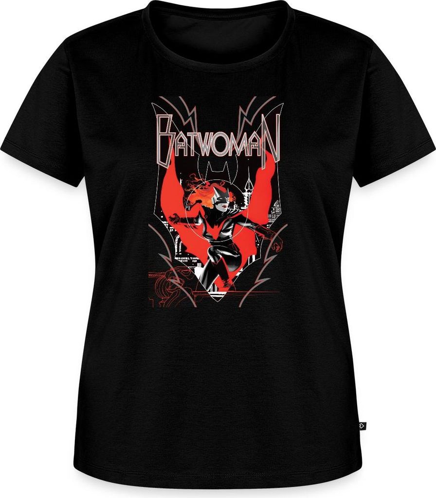 Spreadshirt Batwoman in Aktion Emblem Frauen Premium T-Shirt, 3XL, Schwarz