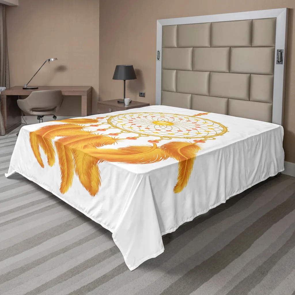Drap de Lit Doux et Confortable Motif Aztèque Marigold 244x205 cm 1 Pièce