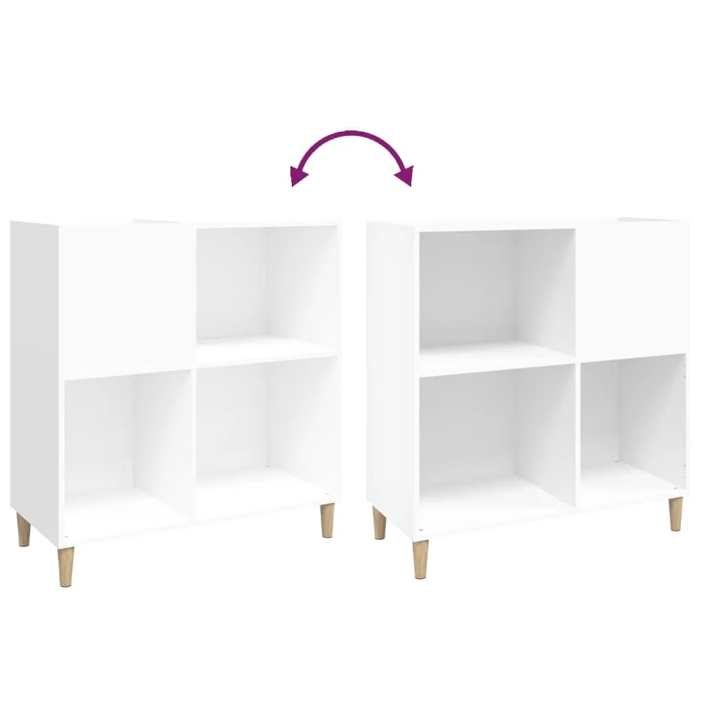 Armadio a pannelli bianco 84,5x38x89 cm materiale a base di legno - 7