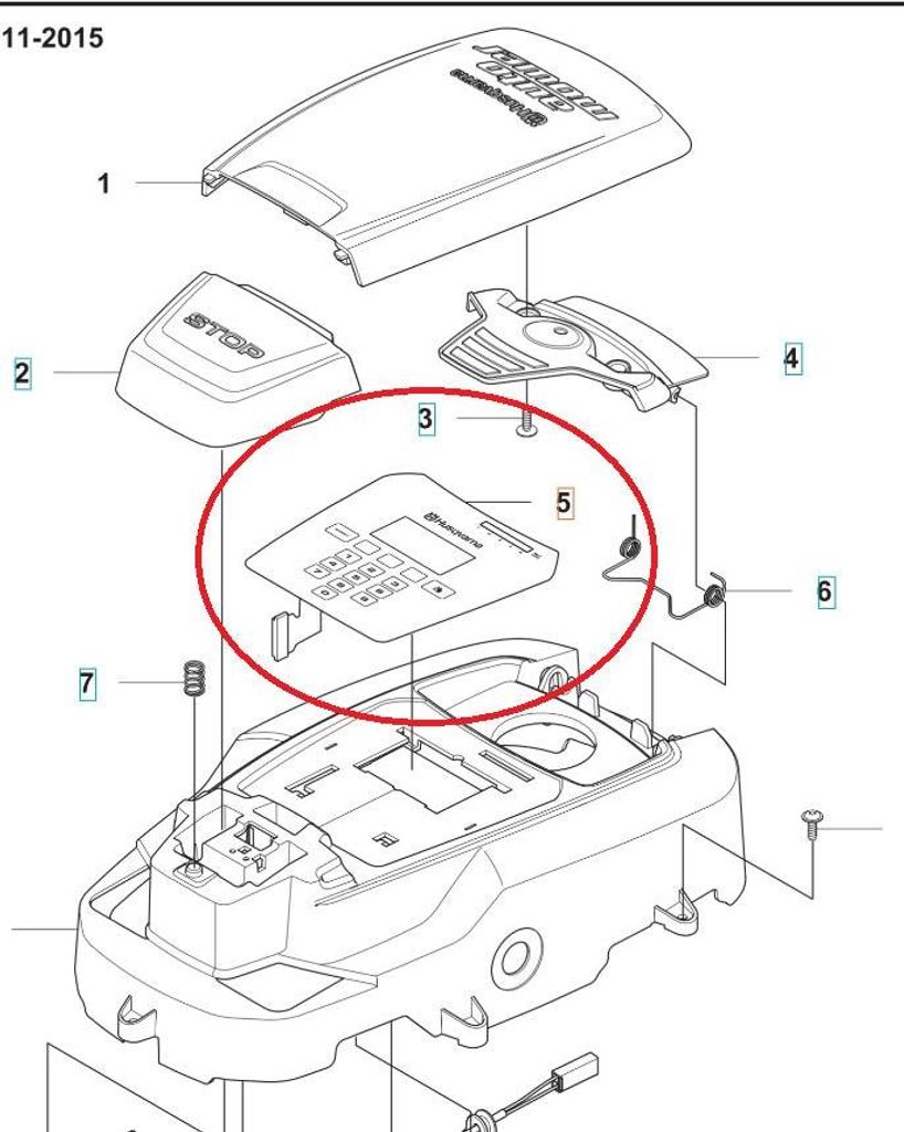 Tastenfeld für Automower AM305 Mäher
