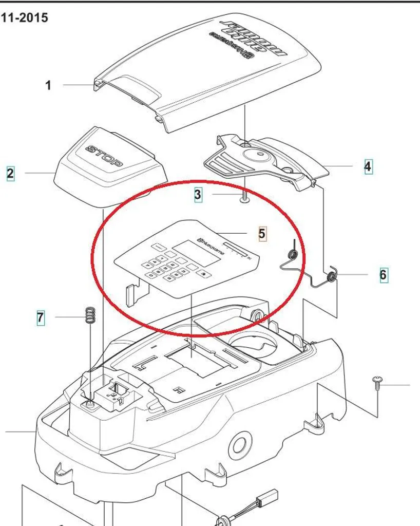 Réparer le clavier de votre Automower AM305 - Pièce interface de tonte
