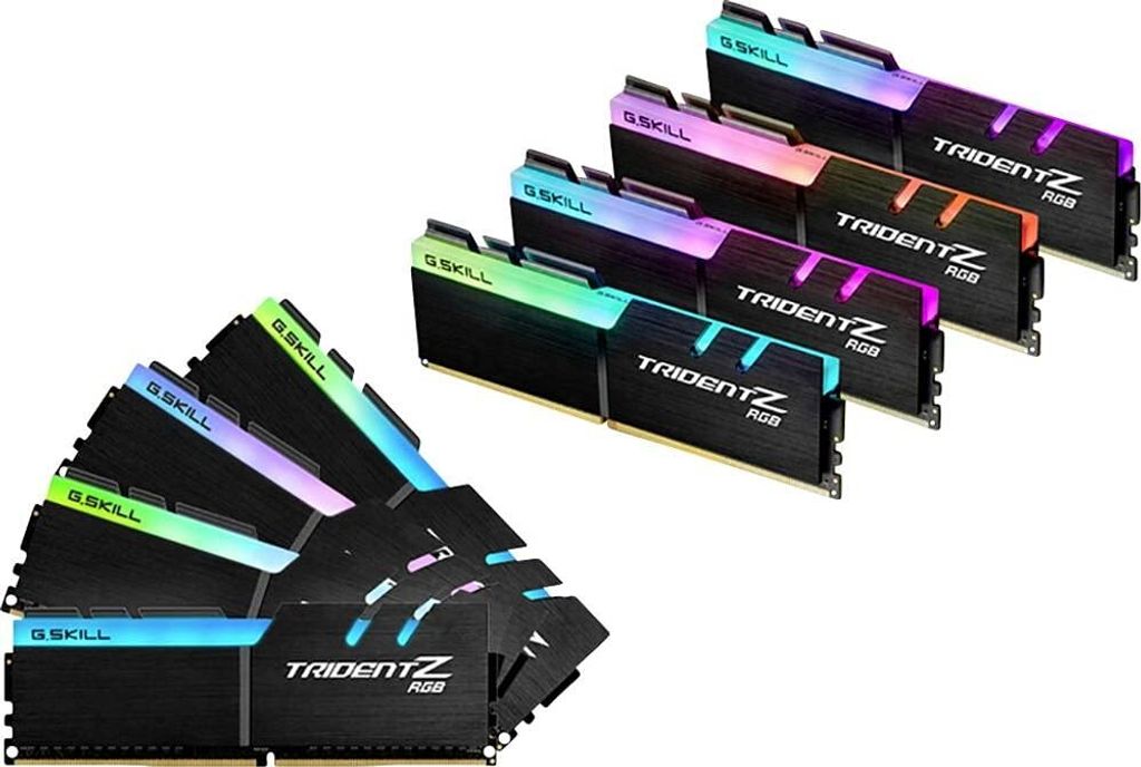 G.SKILL RAM TridentZ RGB Series - 64 GB (8 x 8 GB Kit) - DDR4 3200 UDIMM CL14