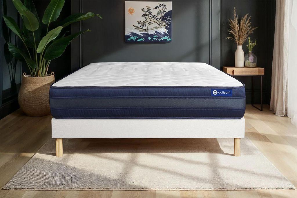 Actilatex tech matratze 80x200cm + Bettgestell mit lattenrost , Härtegrad 5 , Latex und Memory-Schaum , Höhe : 24 cm