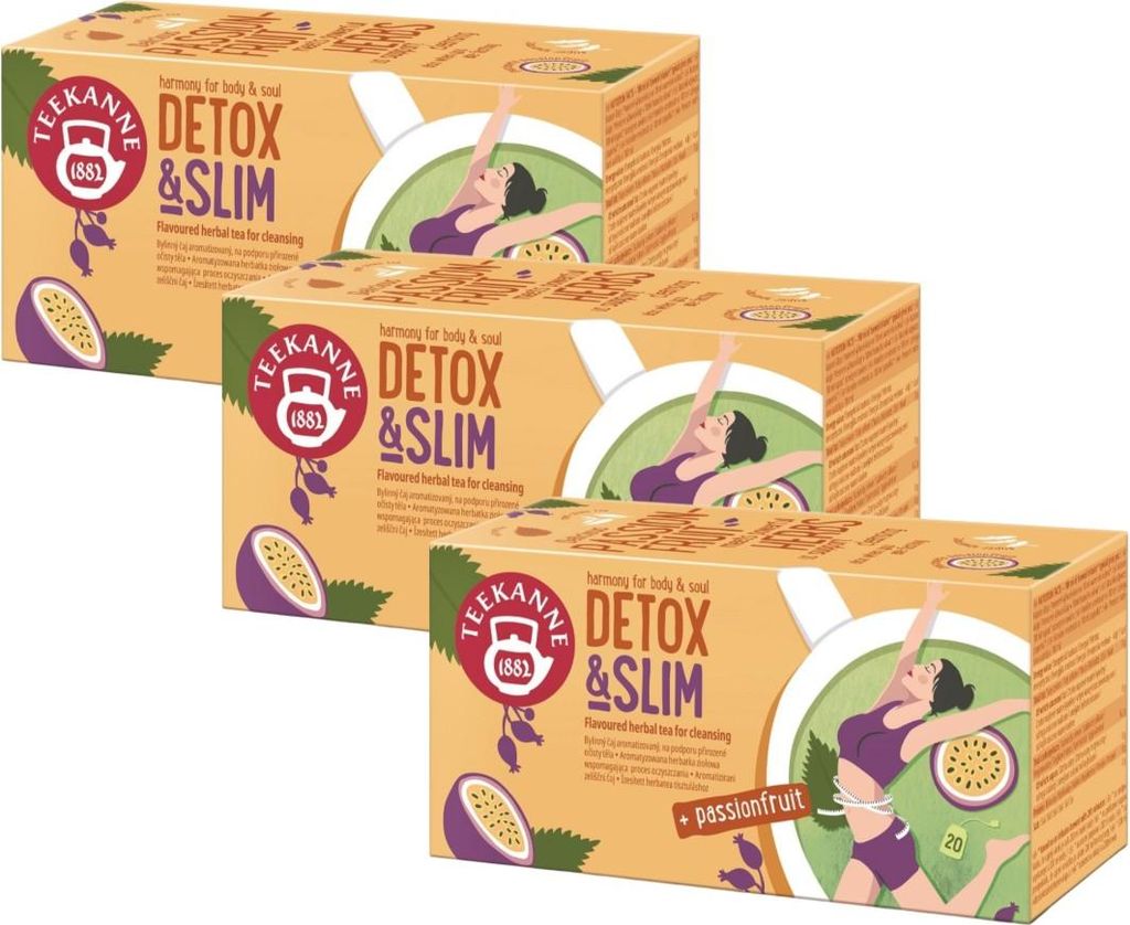 Teekanne Detox & Slim Passionsfrucht Kräutertee 60 Beutel - Produktbild 