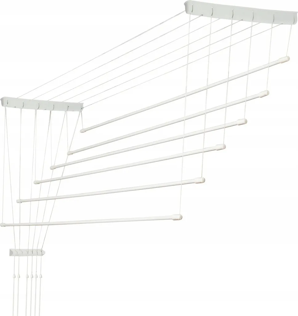 Stendibiancheria Sospensione 150cm - 6 Aste Acciaio Resistente Bagno