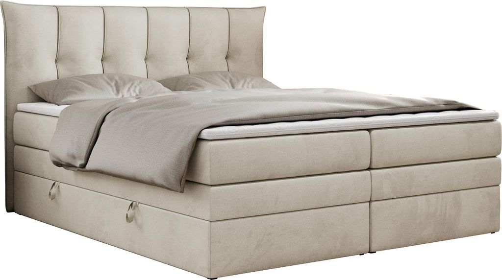 Boxspringbett 7-Zonen Taschenfederkernmatratze und Topper - Produktbild 