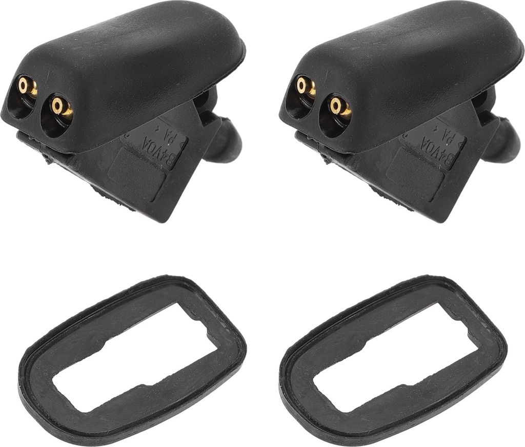 2 Stk. Windschutzscheibenwaschdüse kompatibel für Ford Fusion 2002-2012, ABS Schwarz Frontscheibenwaschdüsen Wischerdüse Spritzdüse Nr.1442176