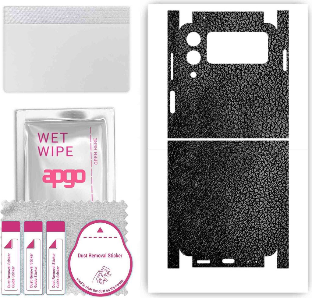 apgo Rückseite + Seiten Schutzfolie, Skin, kompatibel mit Samsung Galaxy Z Flip 3, Hinten Displayschutzfolie aus Vinylfolie, kratzfest, einfache M...