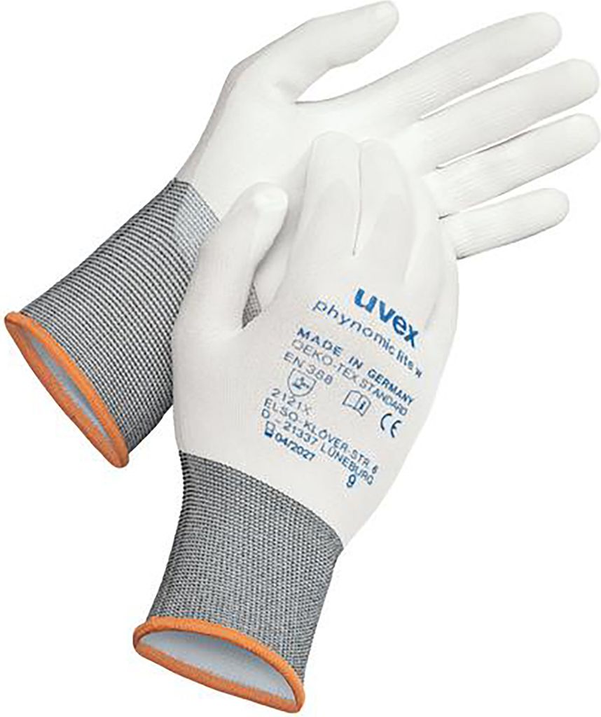 uvex Schutzhandschuh phynomic lite w weiß Gr. 6