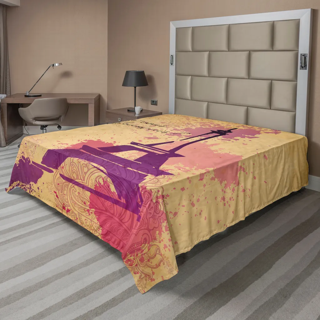 Lenzuolo Matrimoniale ABAKUHAUS Torre Eiffel Beige - No Stiro 266x260
