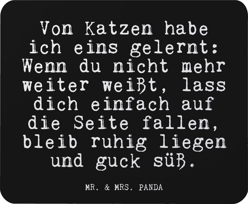 Mr. & Mrs. Panda Mousepad Von Katzen habe ich... - Schwarz Produktbild 