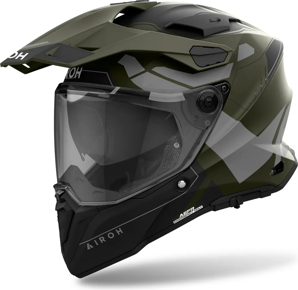 Casque Aventure Airoh Commander 2 Reveal Olive Mat Taille XS 53/54cm