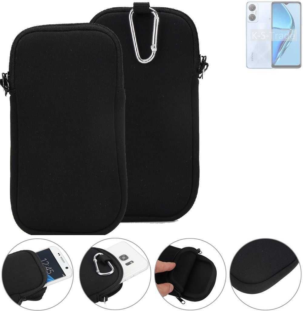 K-S-Trade Neopren-Hülle Handyhülle kompatibel mit Infinix Hot 20 5G Schutzhülle Neoprenhülle Sleeve Schutz-Hülle Gürtel Tasche Case Holster