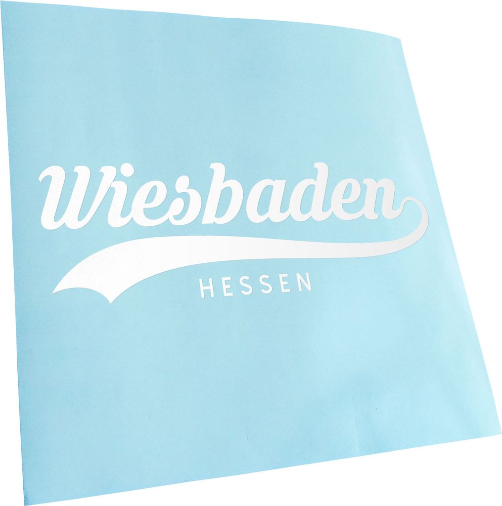 Kiwistar - Autoaufkleber - Wiesbaden Hessen - Mattschwarz - 20x7cm - Aufkleber für Auto, Laptop, Fahrrad, LKW, Motorrad mehrfarbig JDM Decal Racing