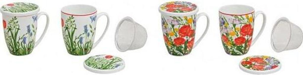 Teebecher 'Blume' 2fach sortiert