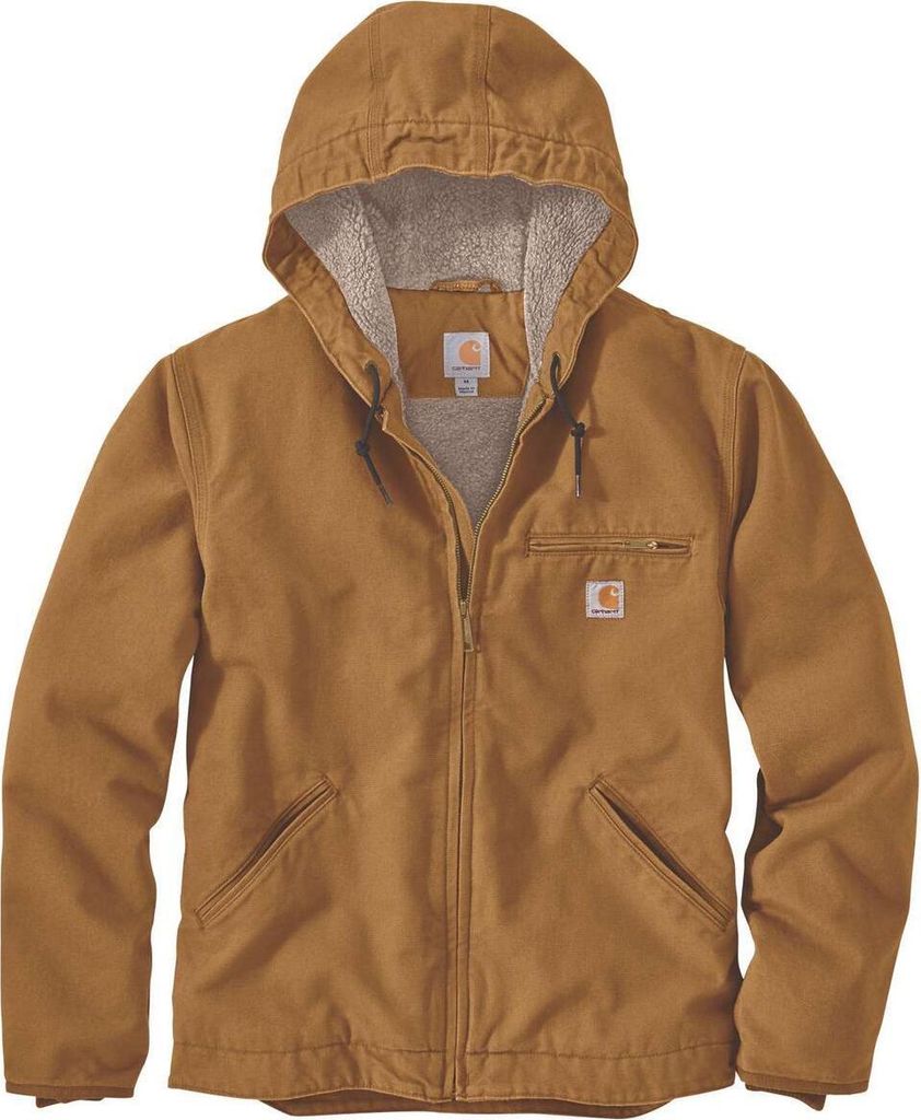 Carhartt WASHED DUCK SHERPA LINED JACKET, Farbe:Carhartt braun, Größe:XXL