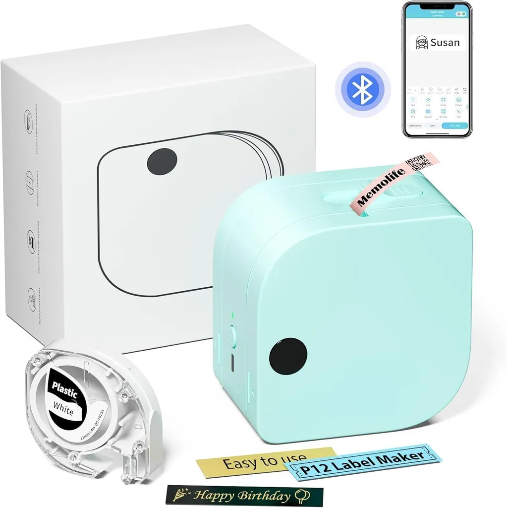 Étiqueteuse Bluetooth Phomemo P12 : Fini le Désordre à la Maison ! Mini