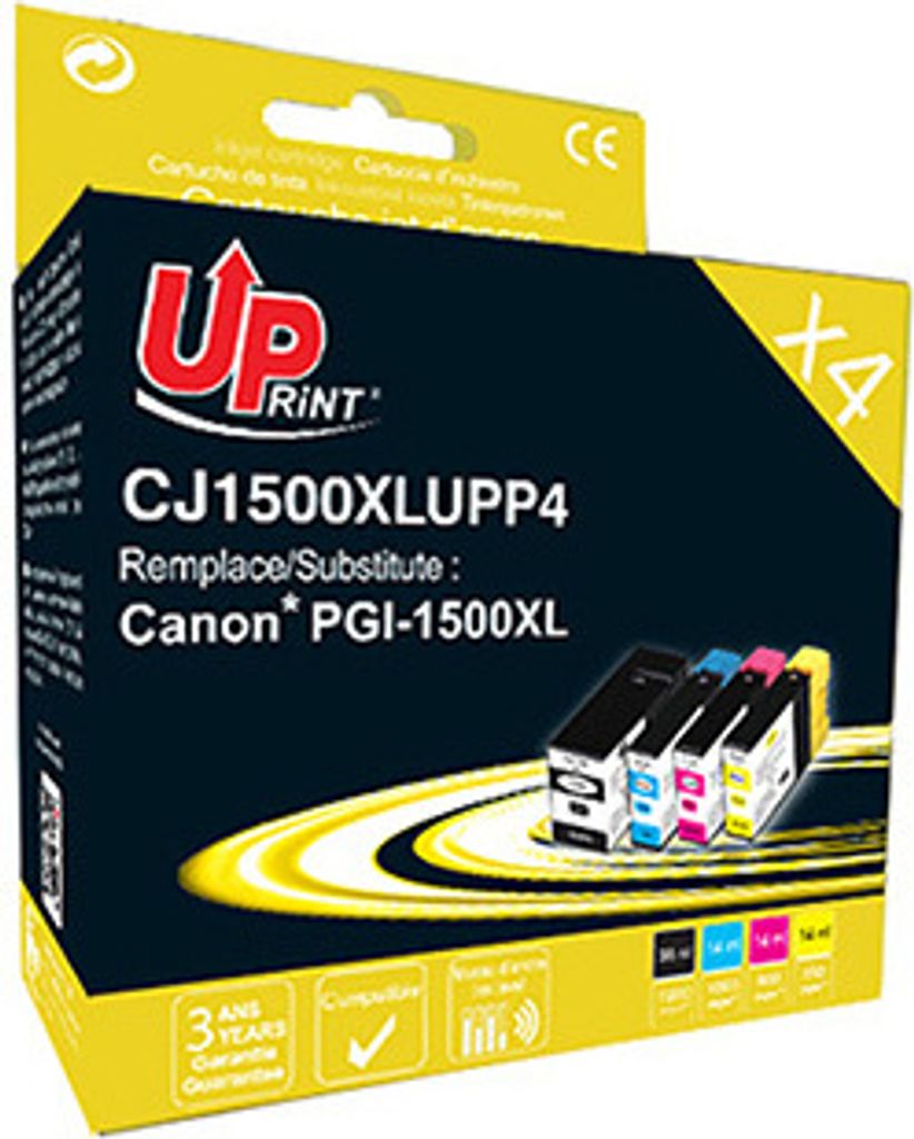UPrint kompatybilny ink / tusz z PGI 1500XL, C-1500XL Image du produit 