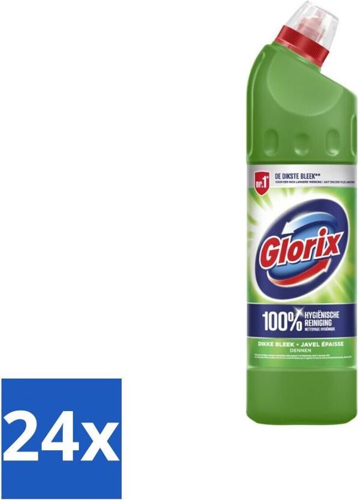 Glorix - Bleichmittel - Kiefer - Schutz vor Kalk - 750 ml - Vorteilspack - 24 Stücke