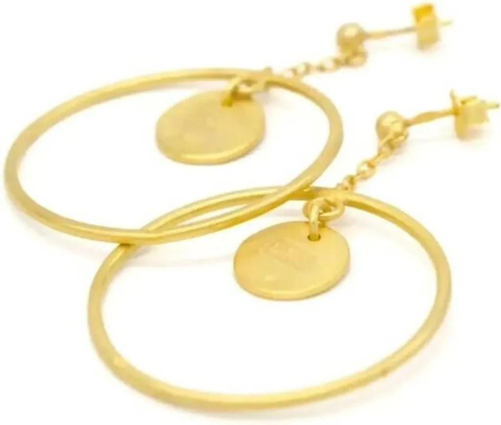 Boucles d'oreilles L.K.Lewis en argent massif rhodié et cristaux brillants