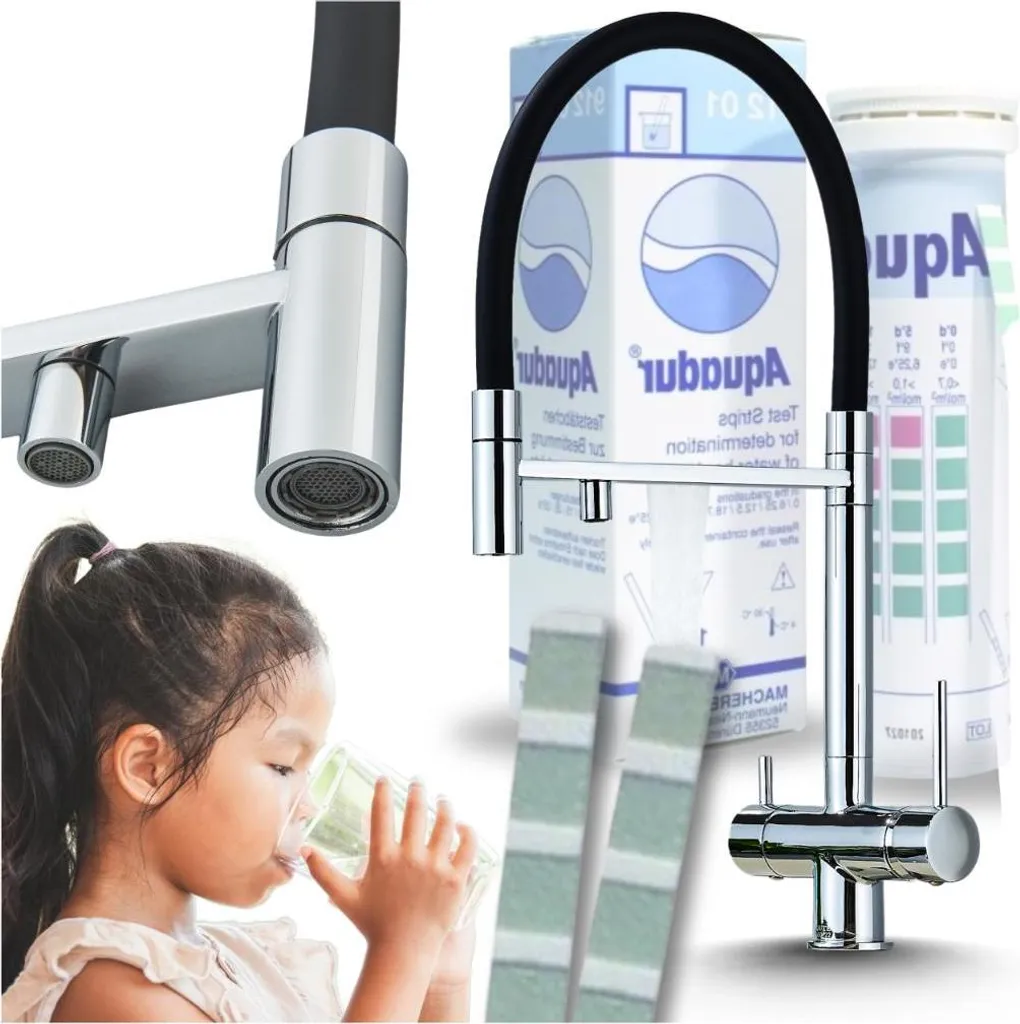 Ari HighFlex Rubinetto 3 Vie Cucina Estraibile Cromo Lucido Alta Qualità